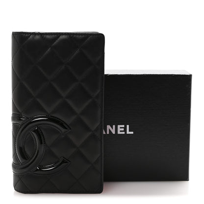 Chanel Calfskin Quilted Cambon Yen Wallet Black 9 of 9