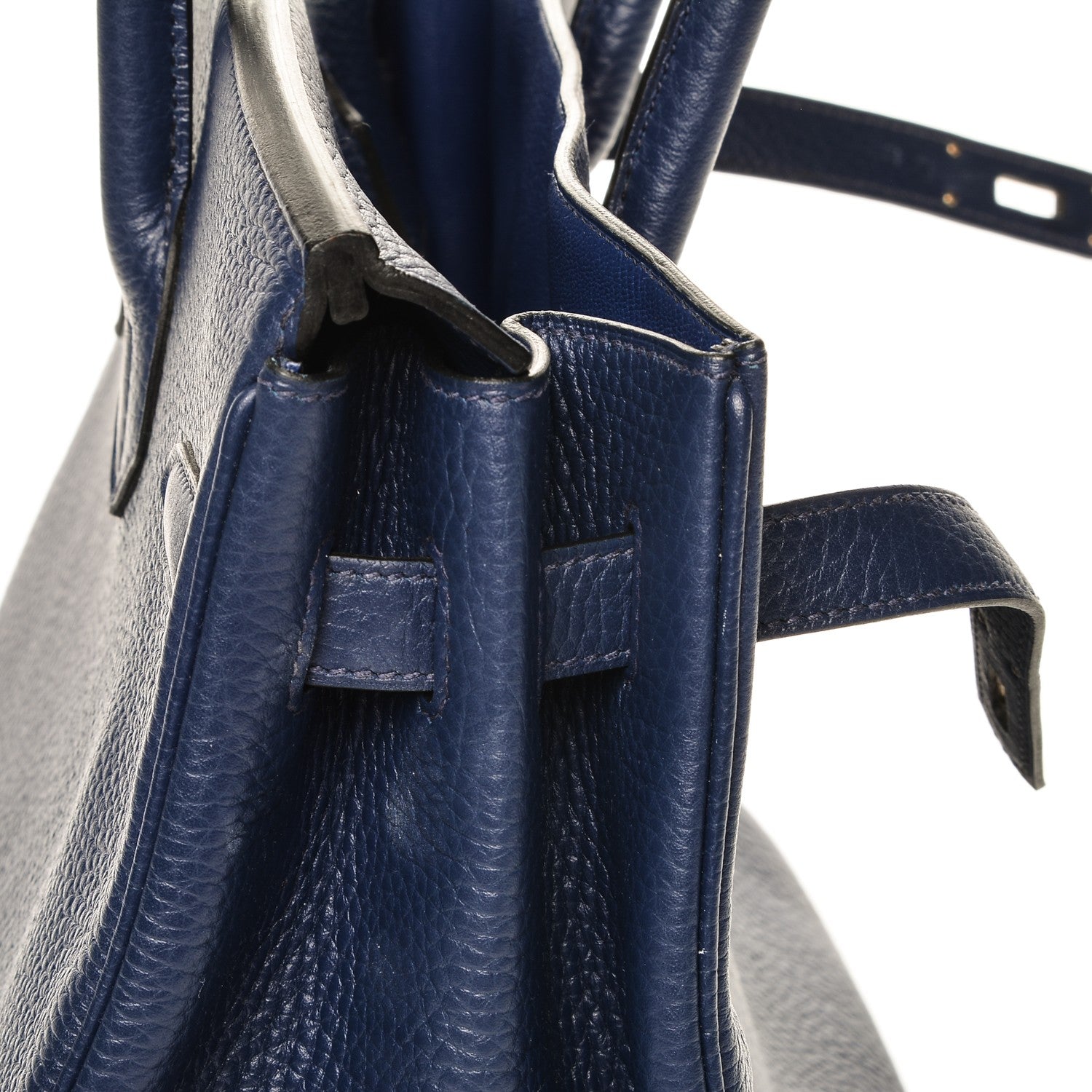 Hermes Taurillon Clemence Birkin 35 Bleu Saphir 17 of 23
