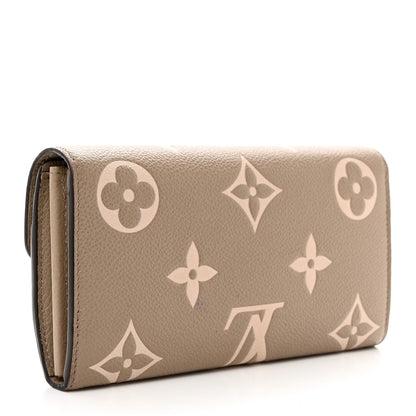 Louis Vuitton Empreinte Monogram Giant Sarah Wallet Tourterelle Creme 3 of 8