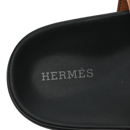 Hermes Calfskin Womens Chypre Sandals 37.5 Naturel 8 of 10