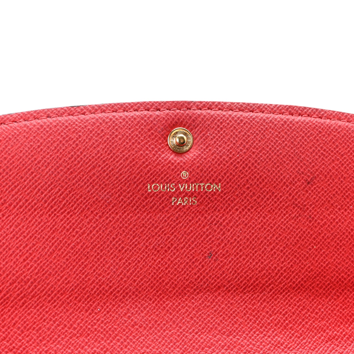 Damier Ebene Emilie Wallet Red