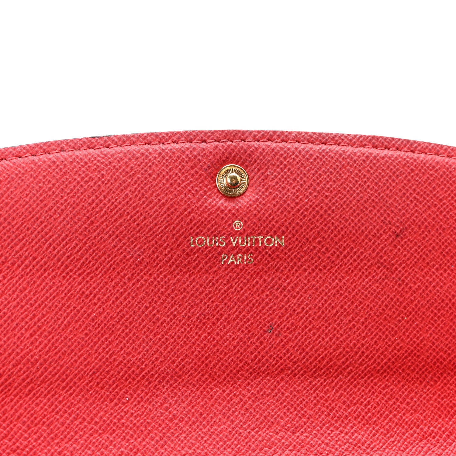 Louis Vuitton Damier Ebene Emilie Wallet Red 6 of 6