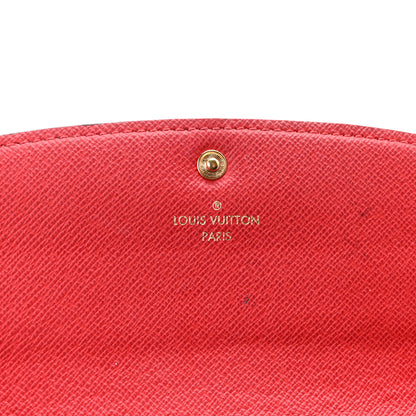 Louis Vuitton Damier Ebene Emilie Wallet Red 6 of 6