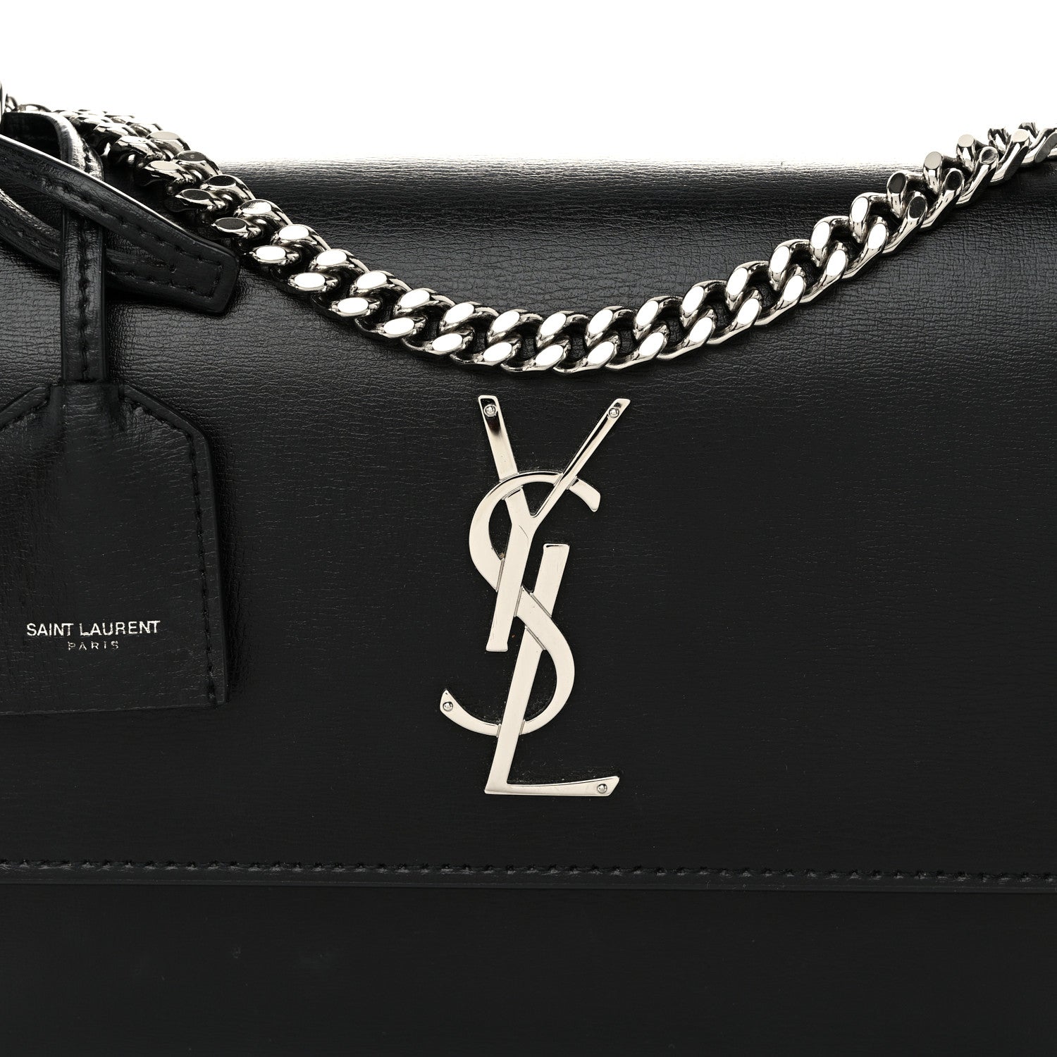 Saint Laurent Calfskin Medium Monogram Sunset Black 8 of 10