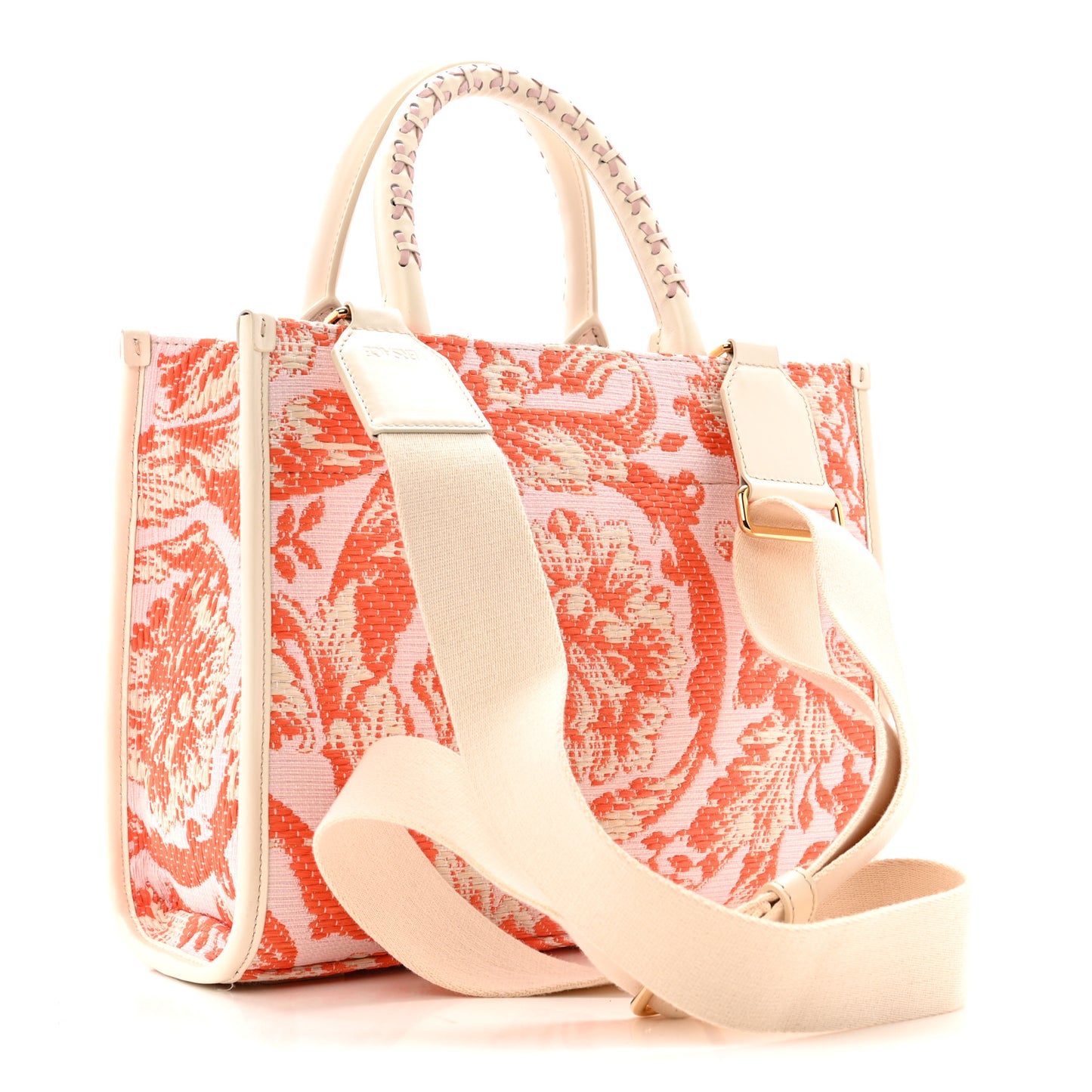 Jacquard Barocco Small Athena Tote White Multicolor