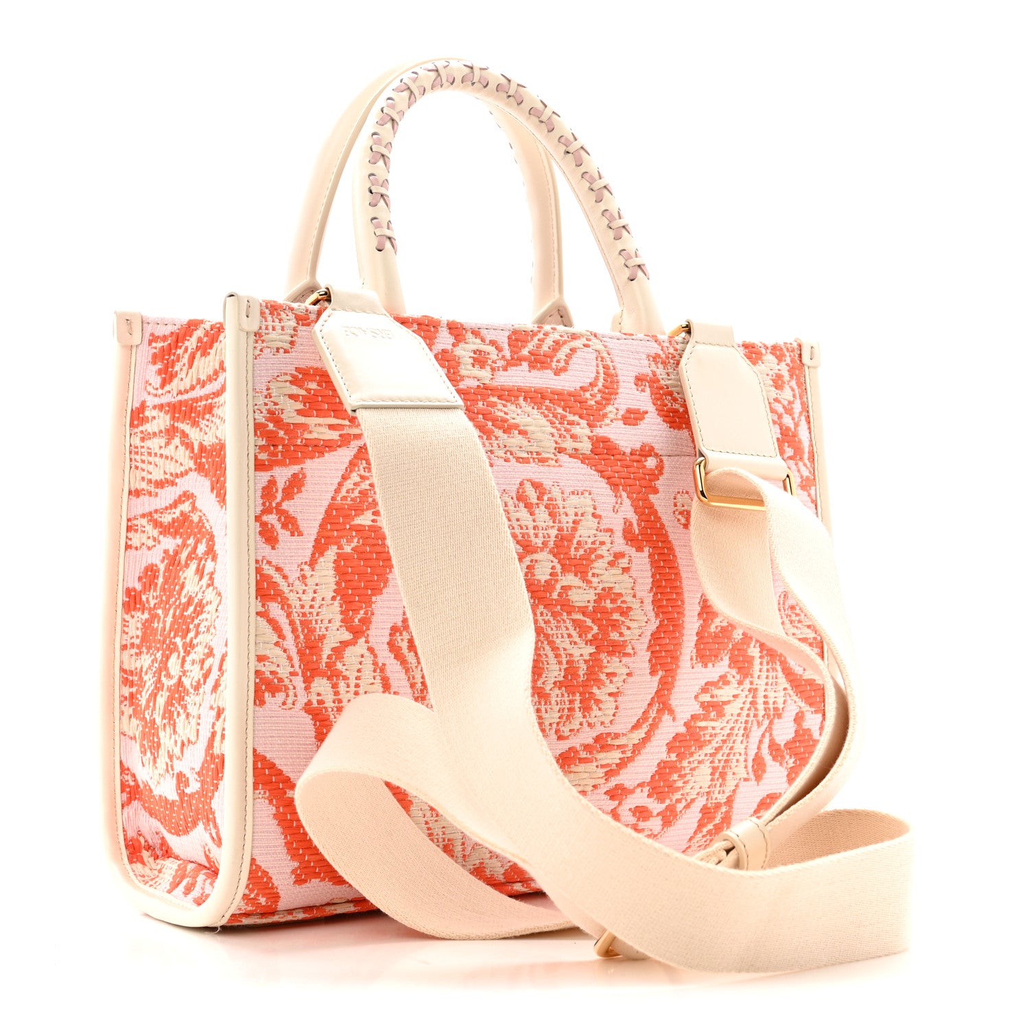 Versace Jacquard Barocco Small Athena Tote White Multicolor 3 of 13