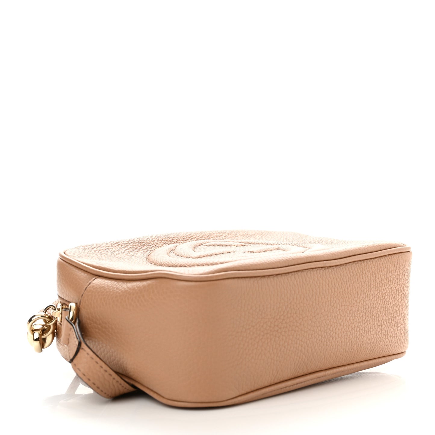 Pebbled Calfskin Small Soho Disco Bag Camelia