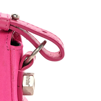 Off-White Nylon Mini Binder Clip Bag Fuchsia Red 14 of 17