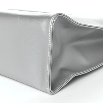 Telfar Metallic Vegan Leather Medium Shopping Bag Silver 9 of 11