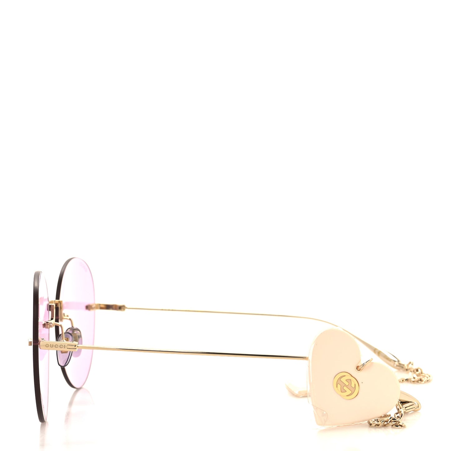 Acetate Detachable Charm Round Frame Sunglasses GG1149S Purple