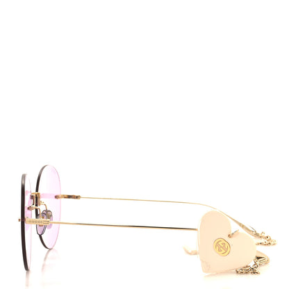 Gucci Acetate Detachable Charm Round Frame Sunglasses GG1149S Purple 3 of 7