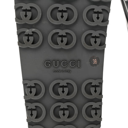 Gucci Soft Rubber Womens Interlocking G Platform 42mm Slide Sandals 38 Black 6 of 8