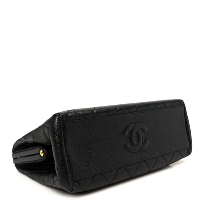 Chanel Caviar Quilted Kisslock Shoulder Bag Black 3 of 11