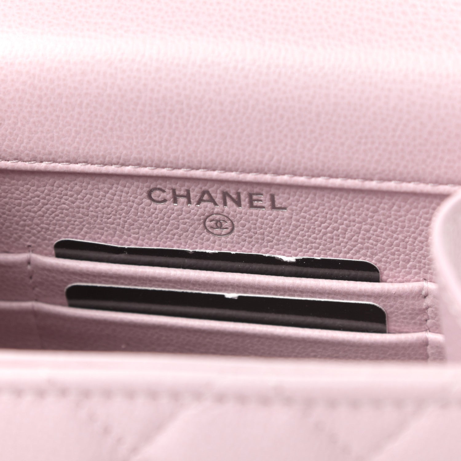 Chanel Grained Calfskin Quilted CC Box Clutch With Chain Rose 6 of 12