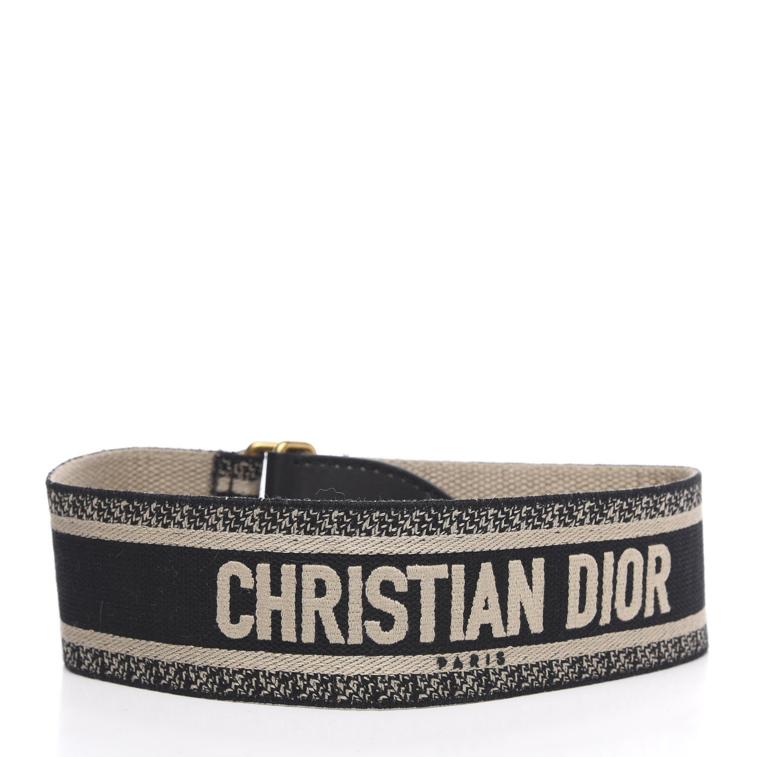 Christian Dior Canvas Embroidered Shoulder Strap Blue 2 of 3