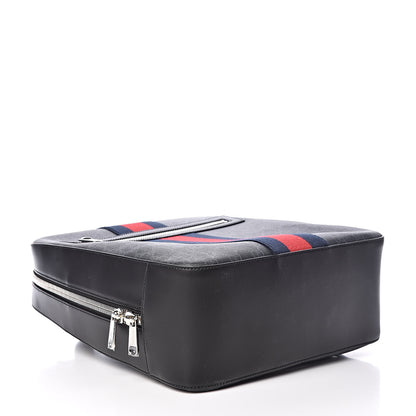 Gucci GG Supreme Monogram Web Tote Backpack Black Grey 4 of 9