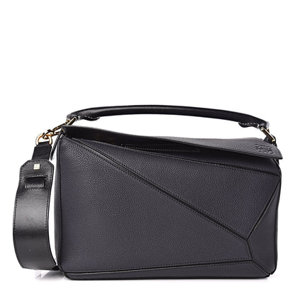 Loewe Calfskin Medium Puzzle Bag Midnight Blue Black 1 of 10