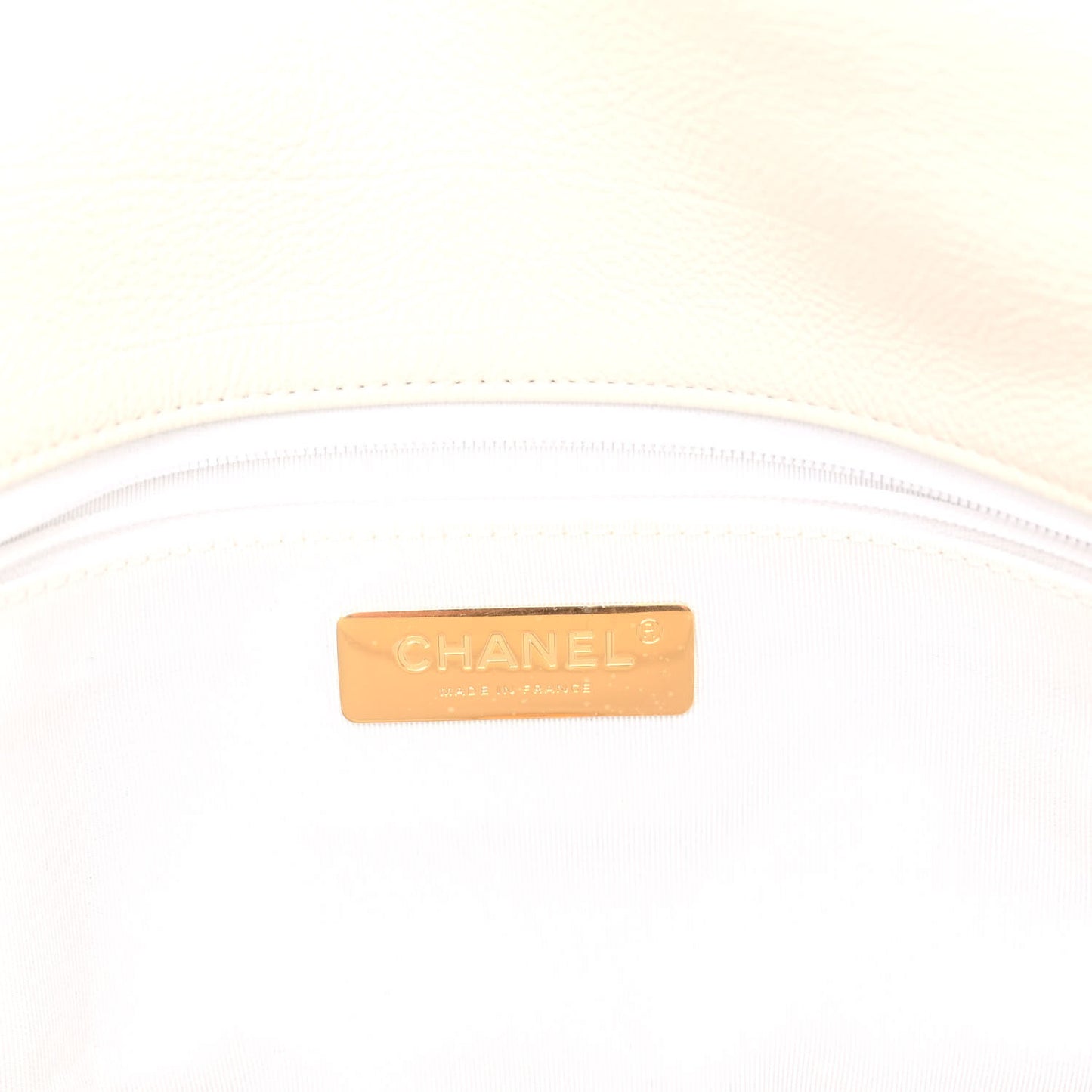 Calfskin Crochet Medium Chanel 19 Flap White Black
