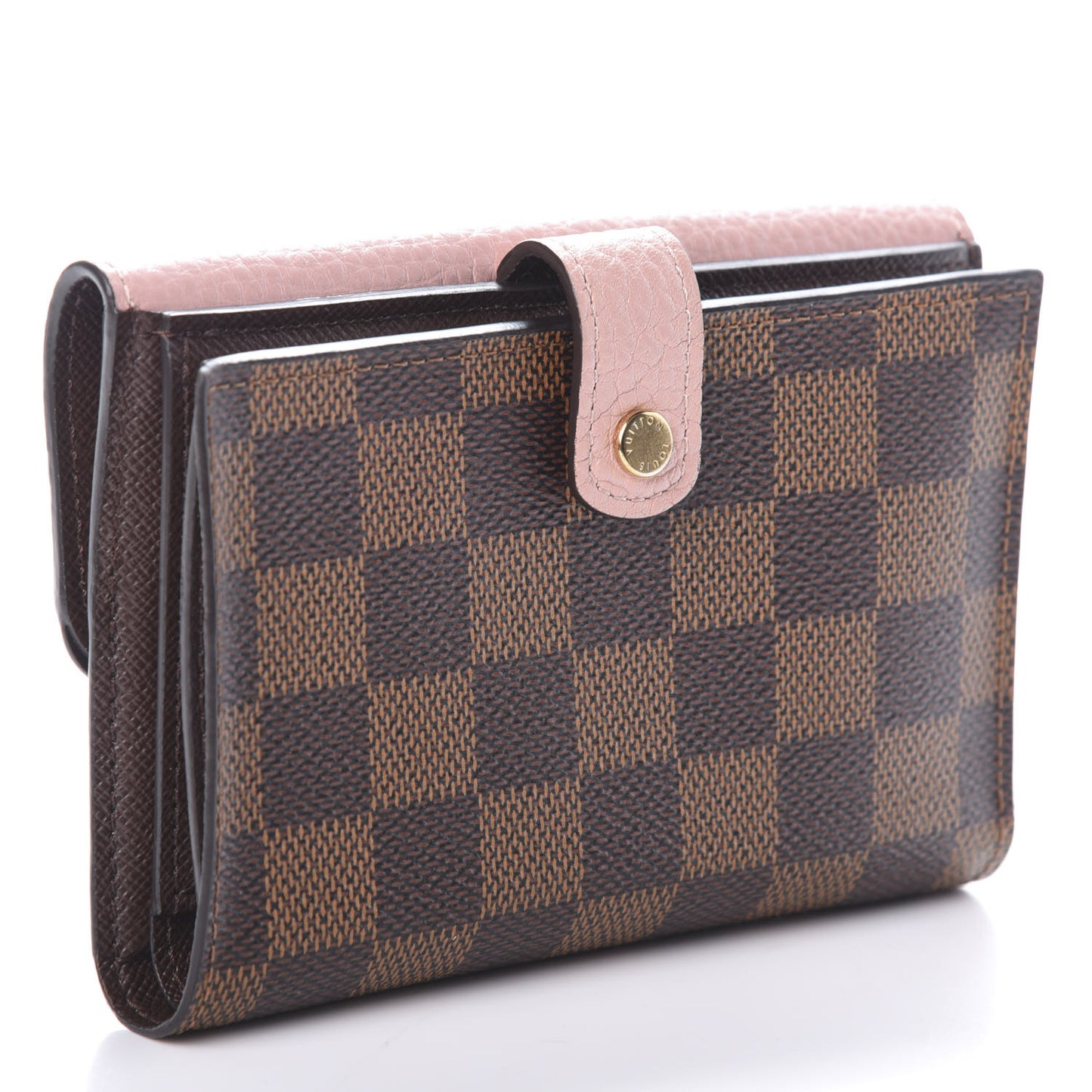 Damier Ebene Normandy Compact Wallet Rose Ballerine