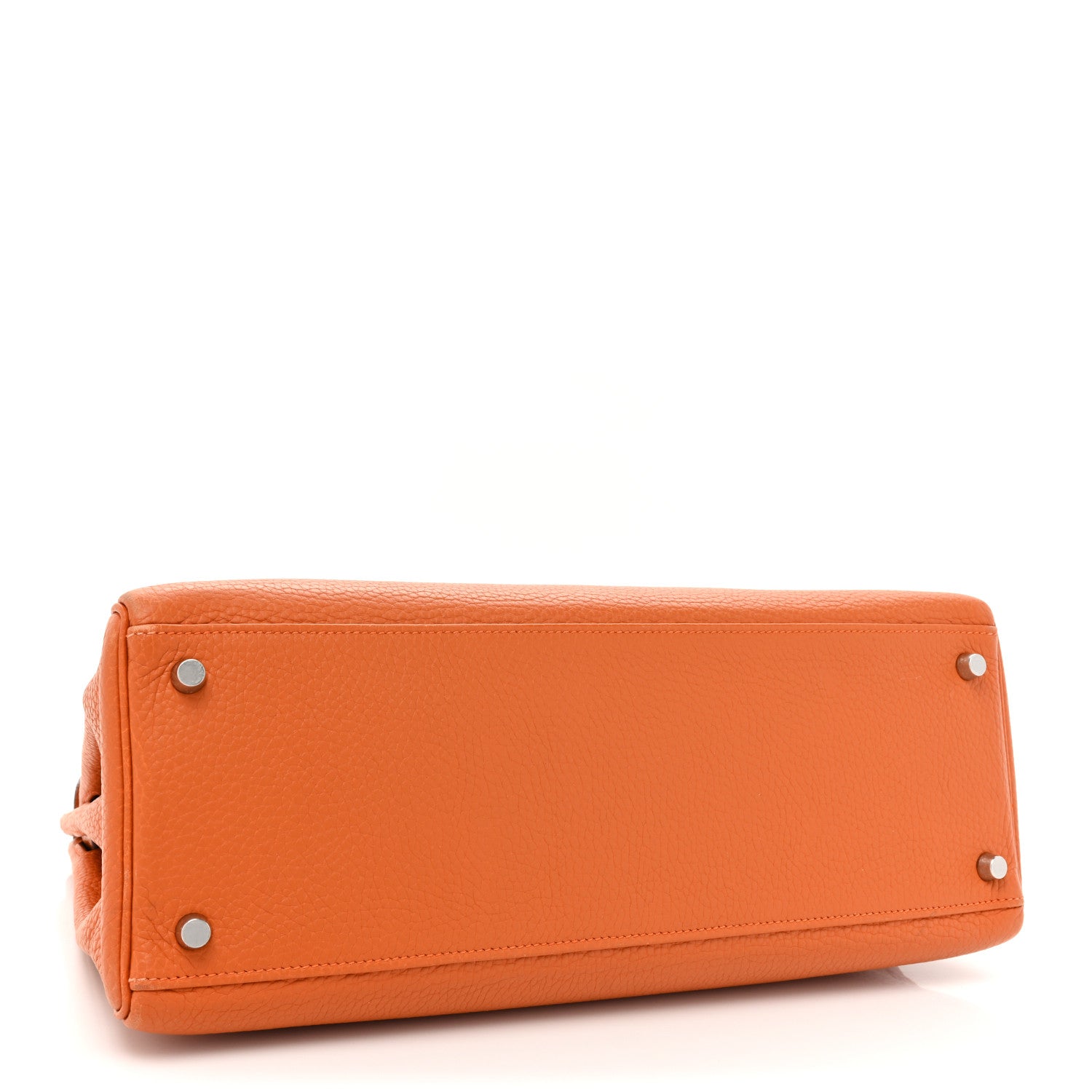 Hermes Taurillon Clemence Kelly Retourne 35 Orange 4 of 26