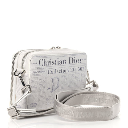 Christian Dior X DANIEL ARSHAM Grained Calfskin Newspaper Messenger White 3 of 14