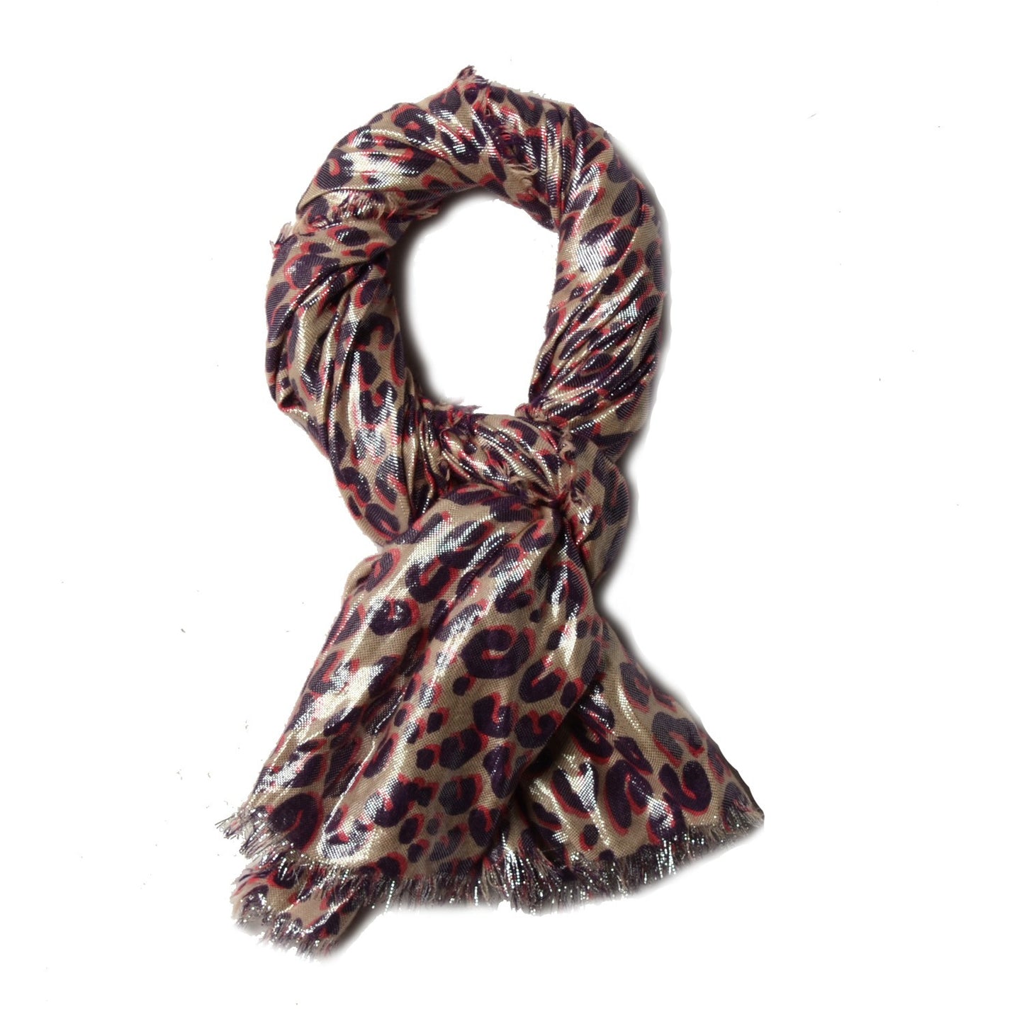 Cashmere Silk Leopard Disco Etole Stole