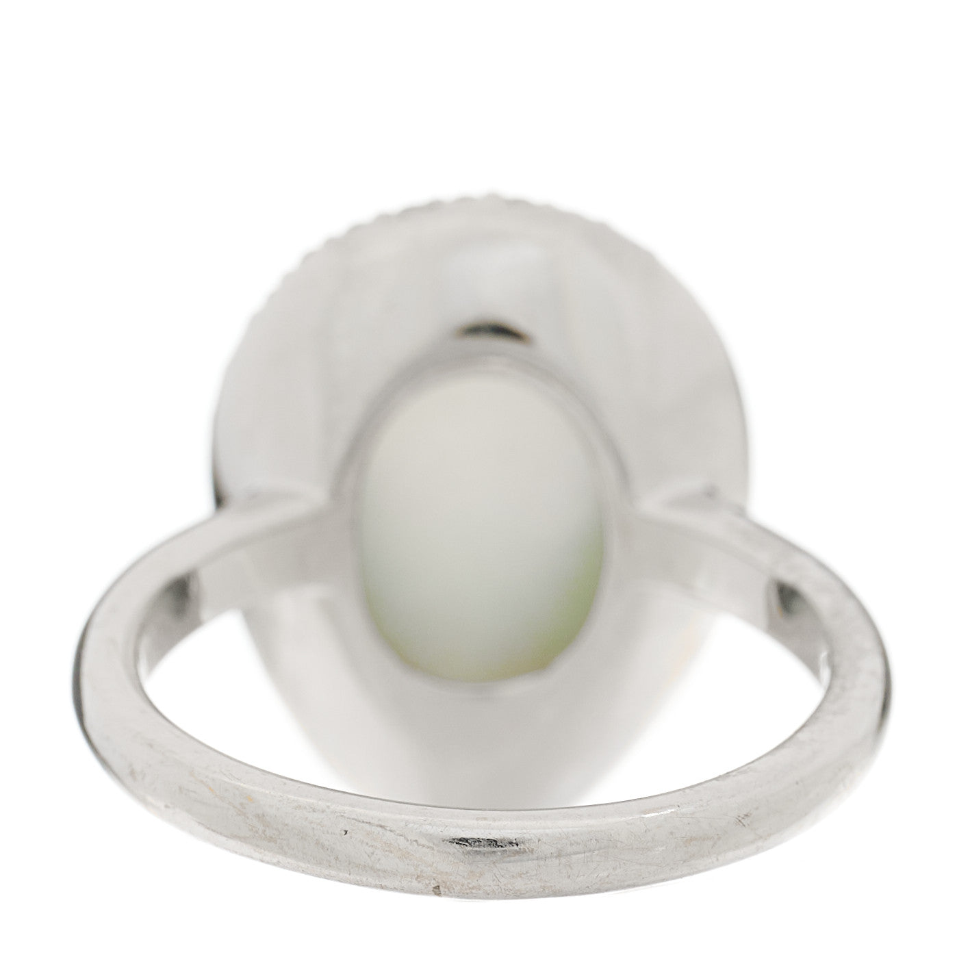 Roberto Coin 18K White Gold Diamond Blue Topaz Mother of Pearl Cocktail Ring 53 6.5 4 of 6
