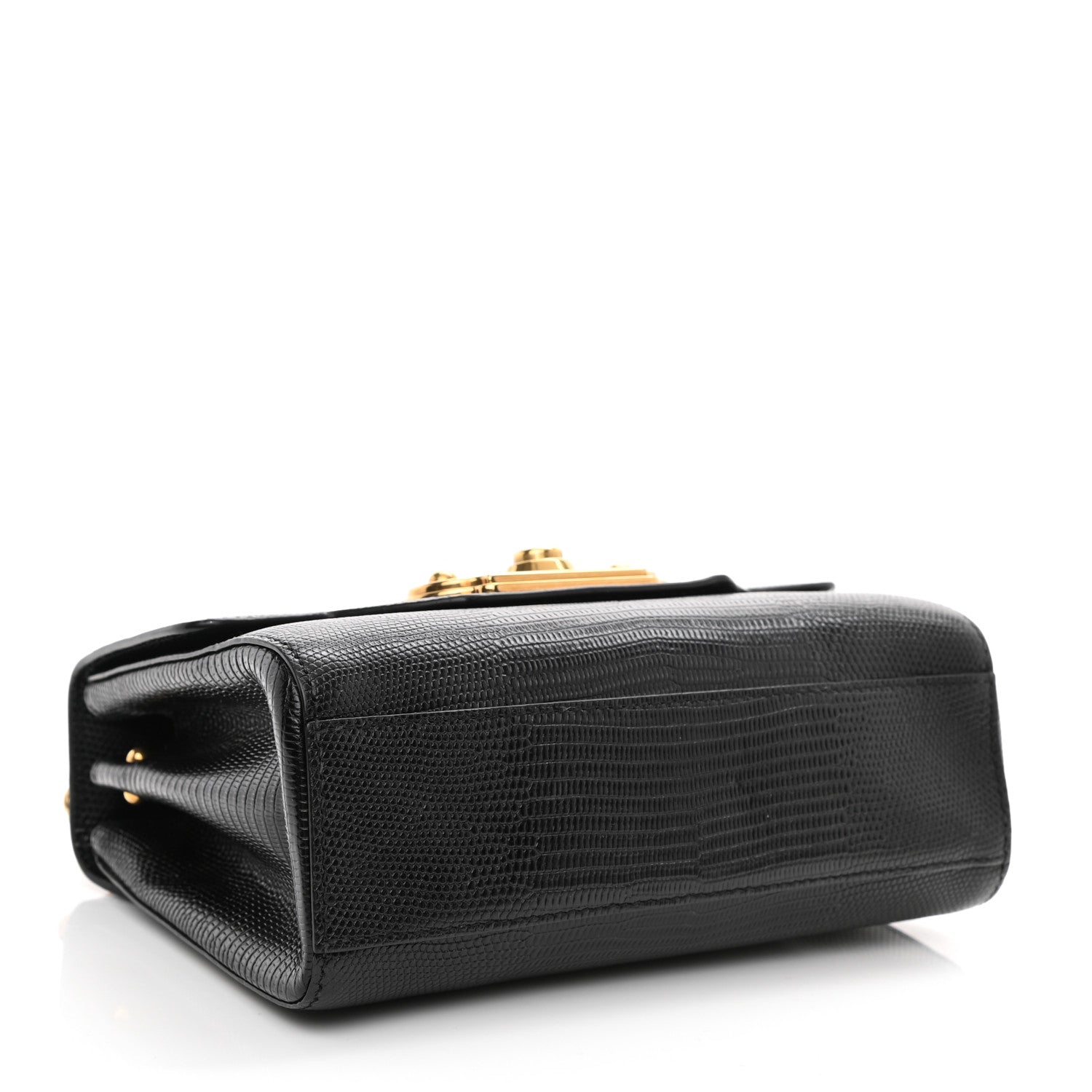 Dolce & Gabbana Iguana Calfskin Embossed Mini Welcome Crossbody Bag Black 6 of 15