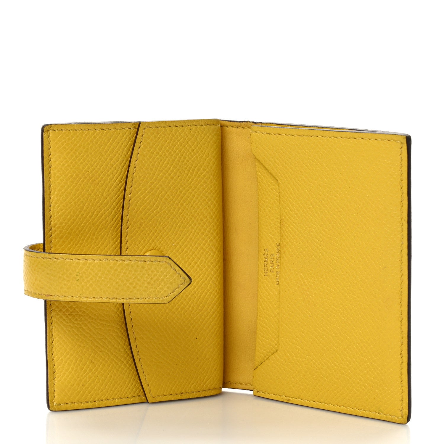 Hermes Epsom Mini Bearn Wallet Jaune Ambre 5 of 8