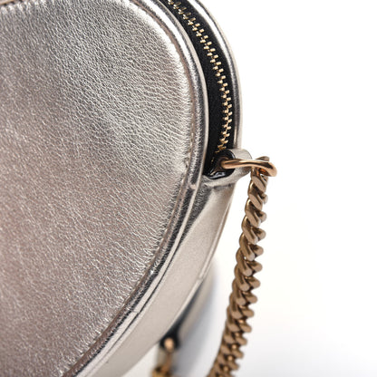 Saint Laurent Metallic Calfskin Heart Monogram Crossbody Pale Gold 12 of 15