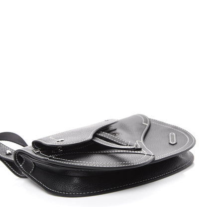 Christian Dior X KAWS Grained Calfskin Saddle Pouch Black 3 of 8