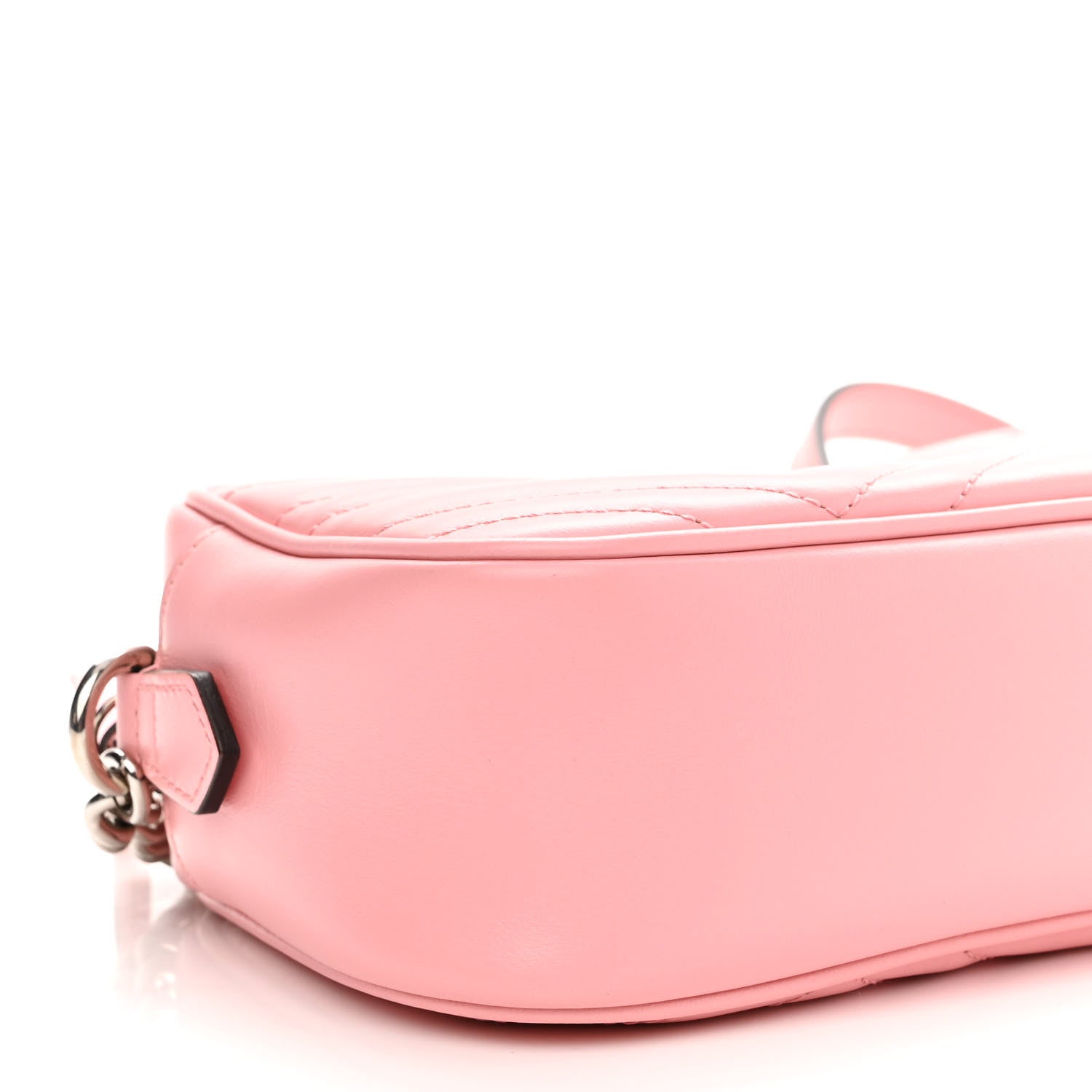 Gucci Calfskin Matelasse Small GG Marmont Chain Shoulder Bag Wild Rose 9 of 10