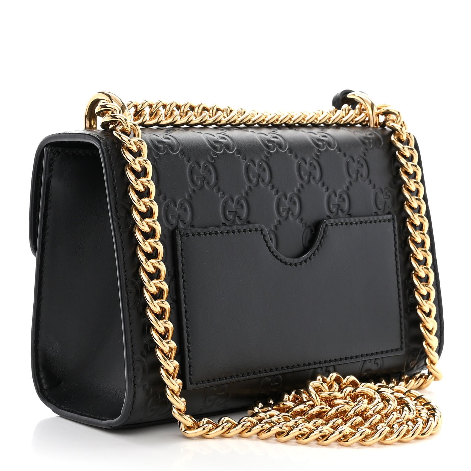 Gucci Guccissima Small Padlock Shoulder Bag Black 3 of 12