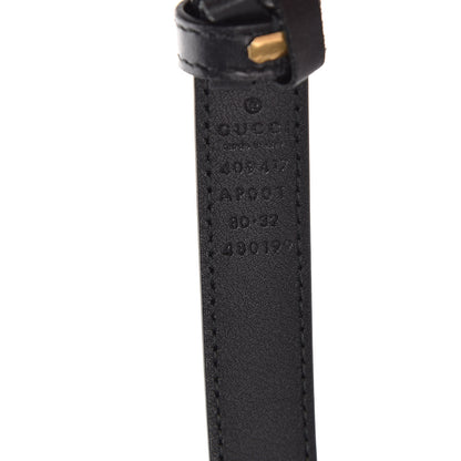 Gucci Calfskin Double G 20mm Belt 80 32 Black 6 of 6