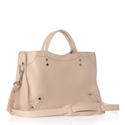 Balenciaga Veau Grana Perforated Blackout Hardware City Beige Poudre 4 of 10