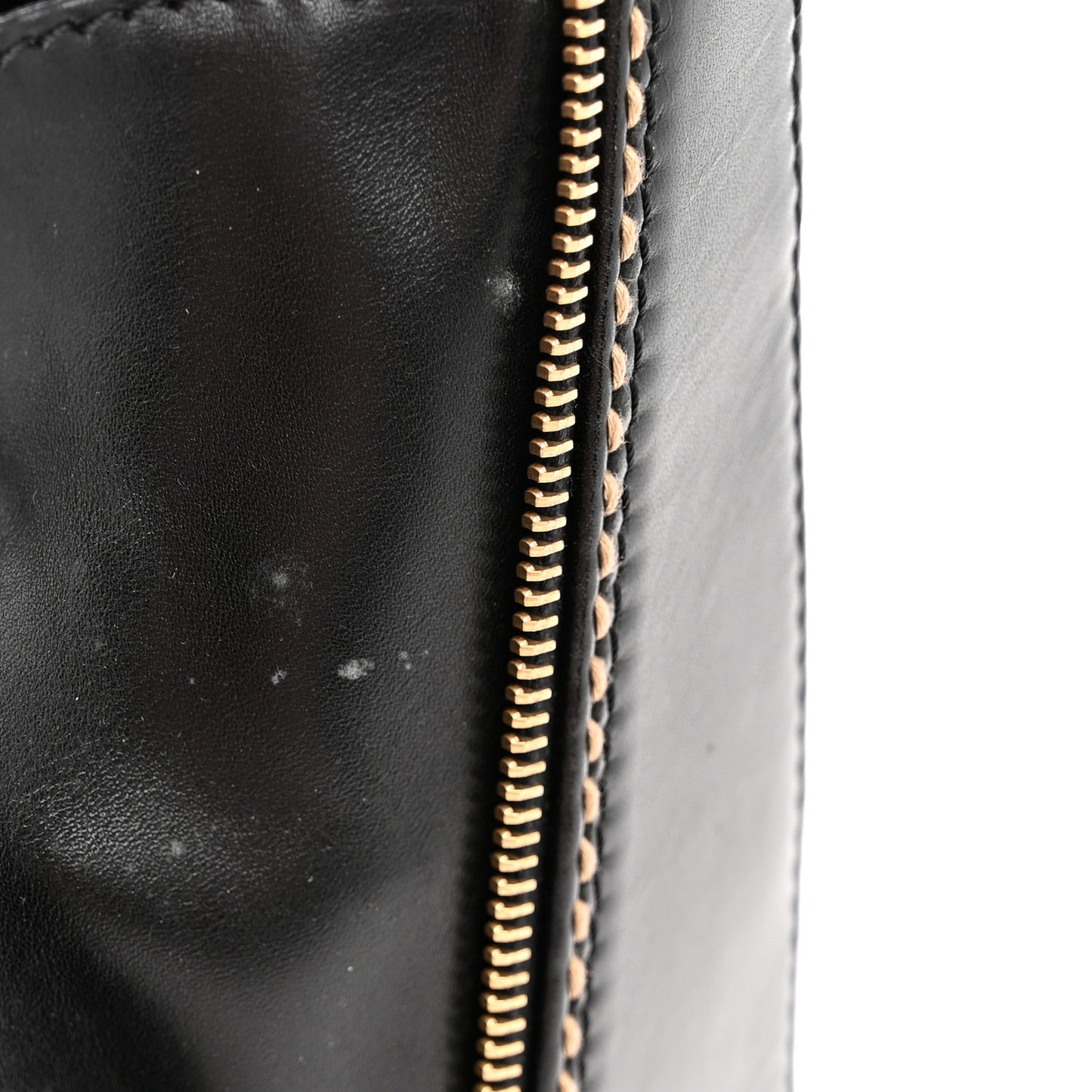 Calfskin Wild Stitch Vertical Top Handle Bag Black