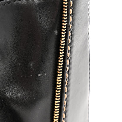 Chanel Calfskin Wild Stitch Vertical Top Handle Bag Black 12 of 16