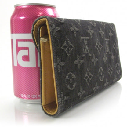 Louis Vuitton Denim Amelia Wallet Black 2 of 8