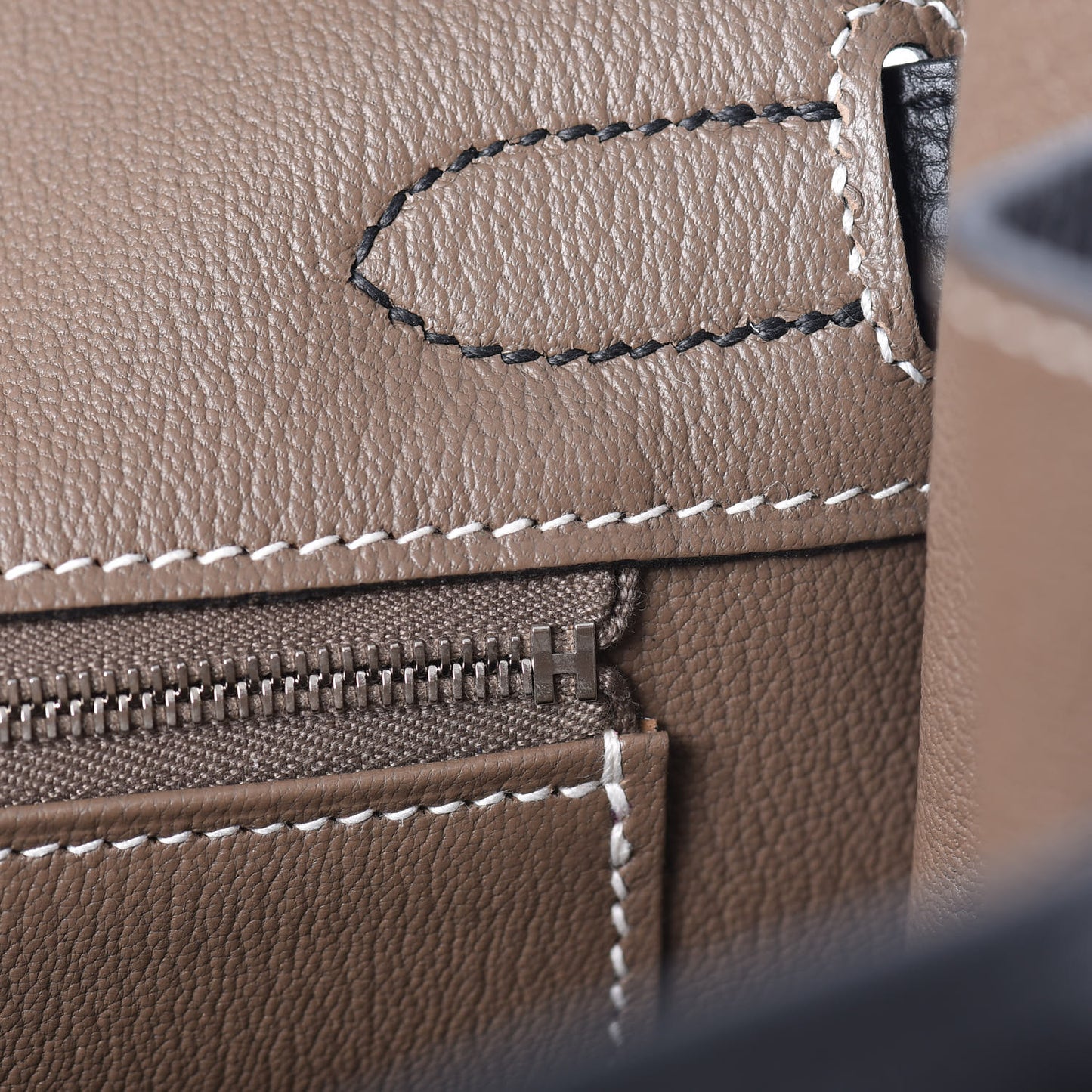 Togo Horseshoe Birkin 30 Black Etoupe