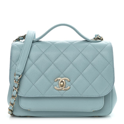 Chanel Caviar Quilted Medium Business Affinity Flap Light Blue 1 of 11