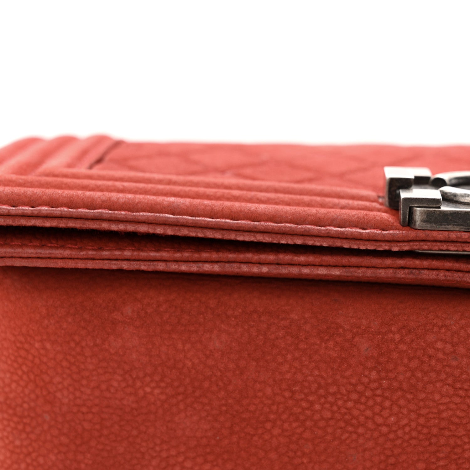 Chanel Suede Caviar Quilted Medium Boy Flap Red 15 of 17