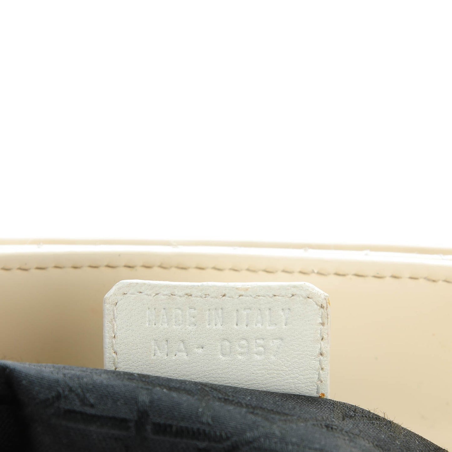Patent Cannage Medium Lady Dior White