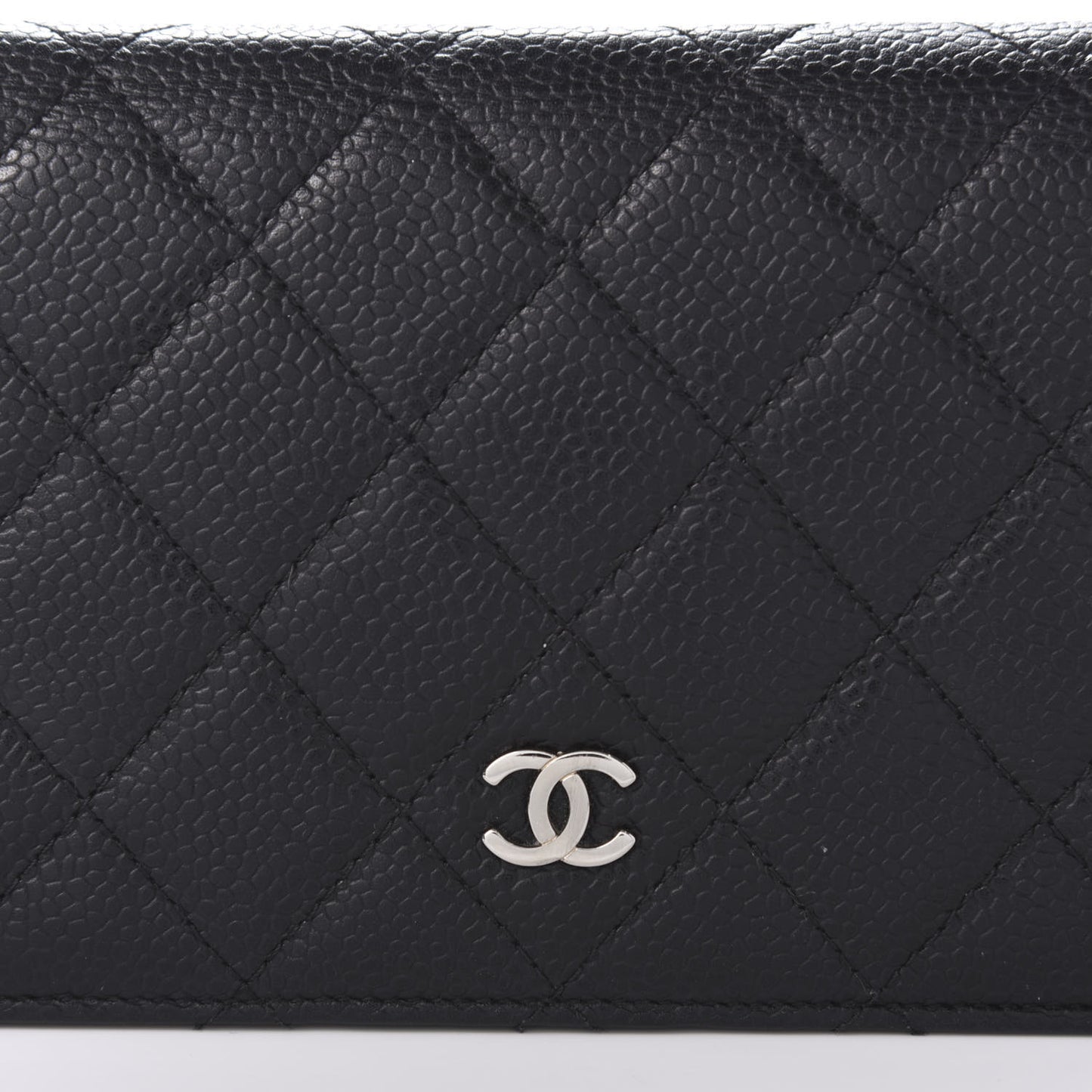 Caviar Quilted Yen Wallet Black