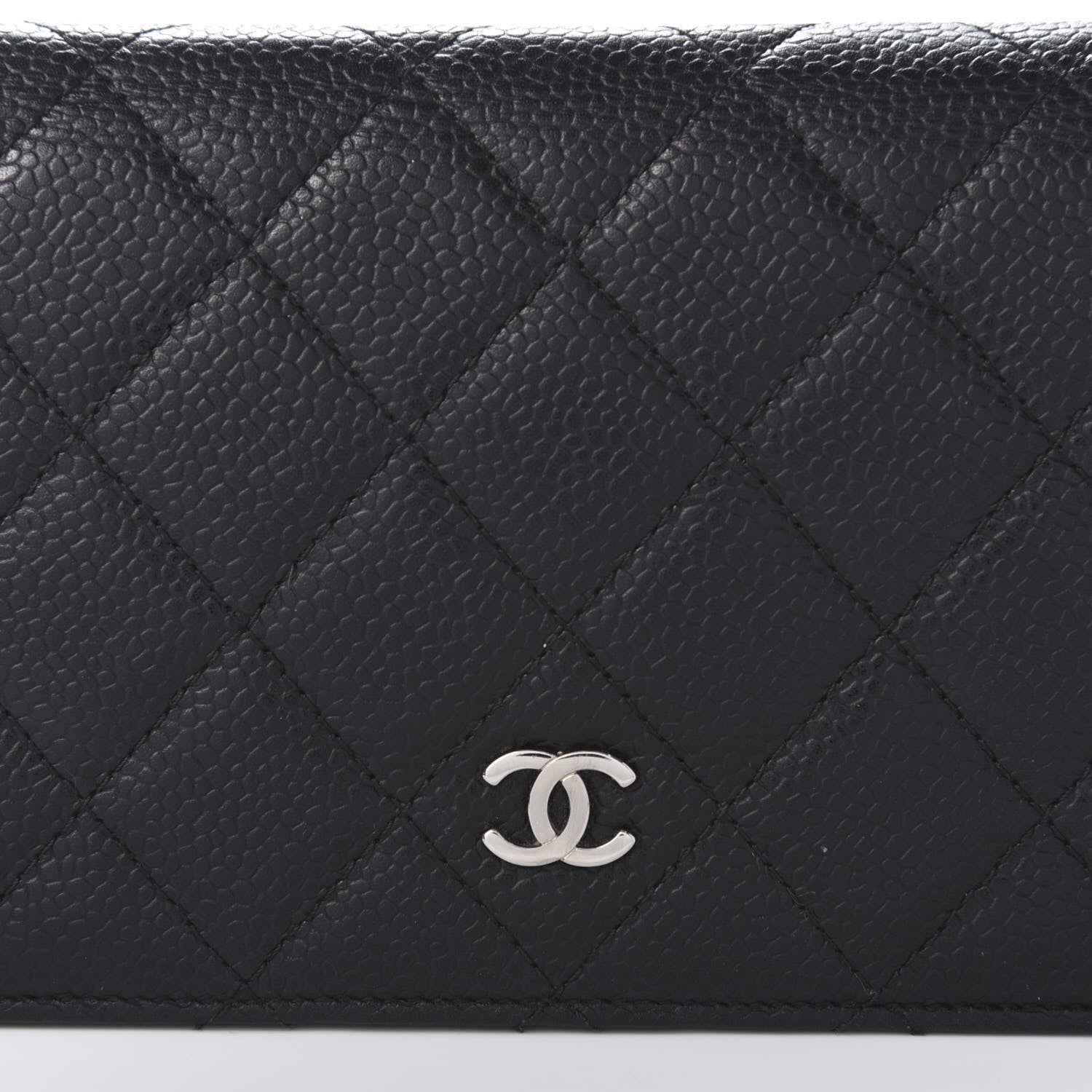 Chanel Caviar Quilted Yen Wallet Black 10 of 17