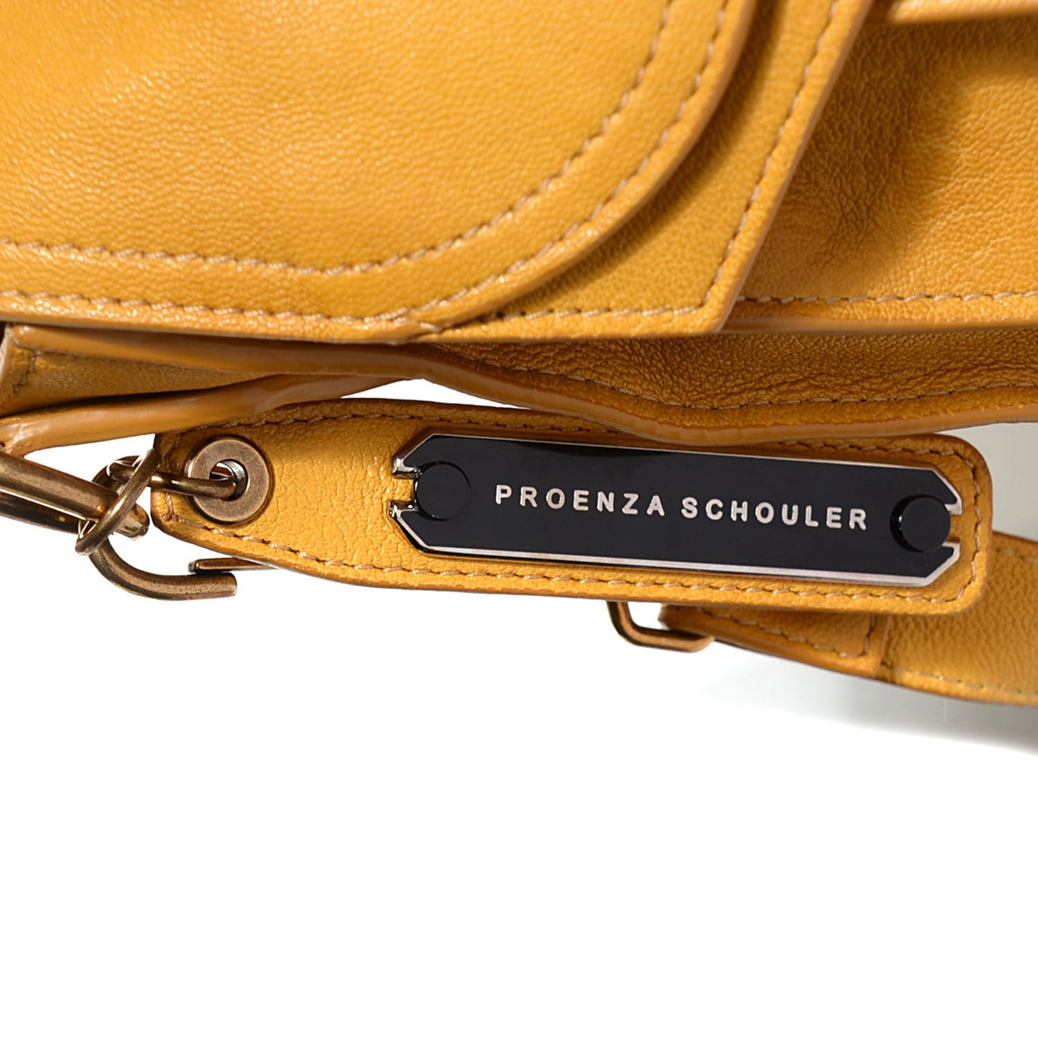 Proenza Schouler Lambskin Medium PS1 Satchel Mustard 11 of 13