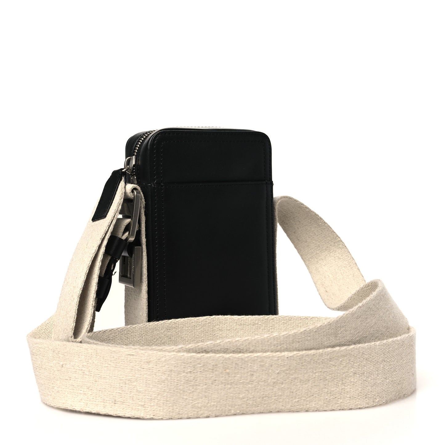 Smooth Calfskin Le Cuerda Vertical Black