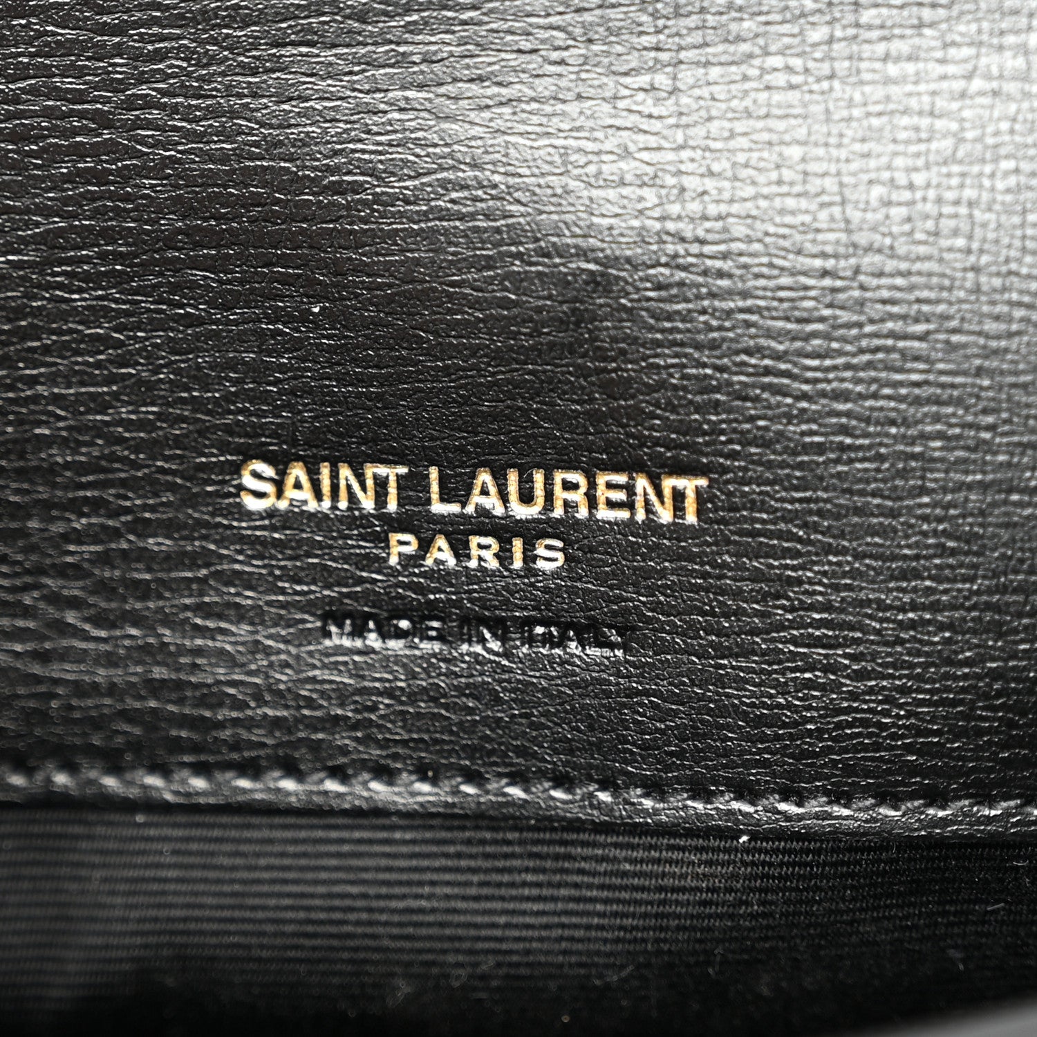 Saint Laurent Grained Calfskin Monogram Phone Holder Crossbody Black 6 of 10