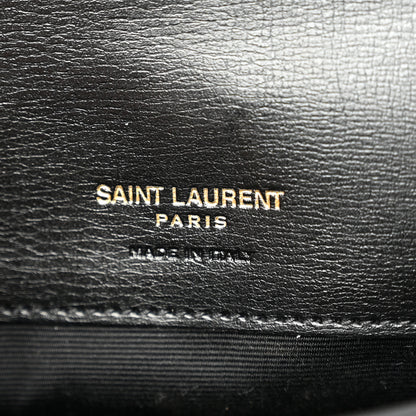 Saint Laurent Grained Calfskin Monogram Phone Holder Crossbody Black 6 of 10