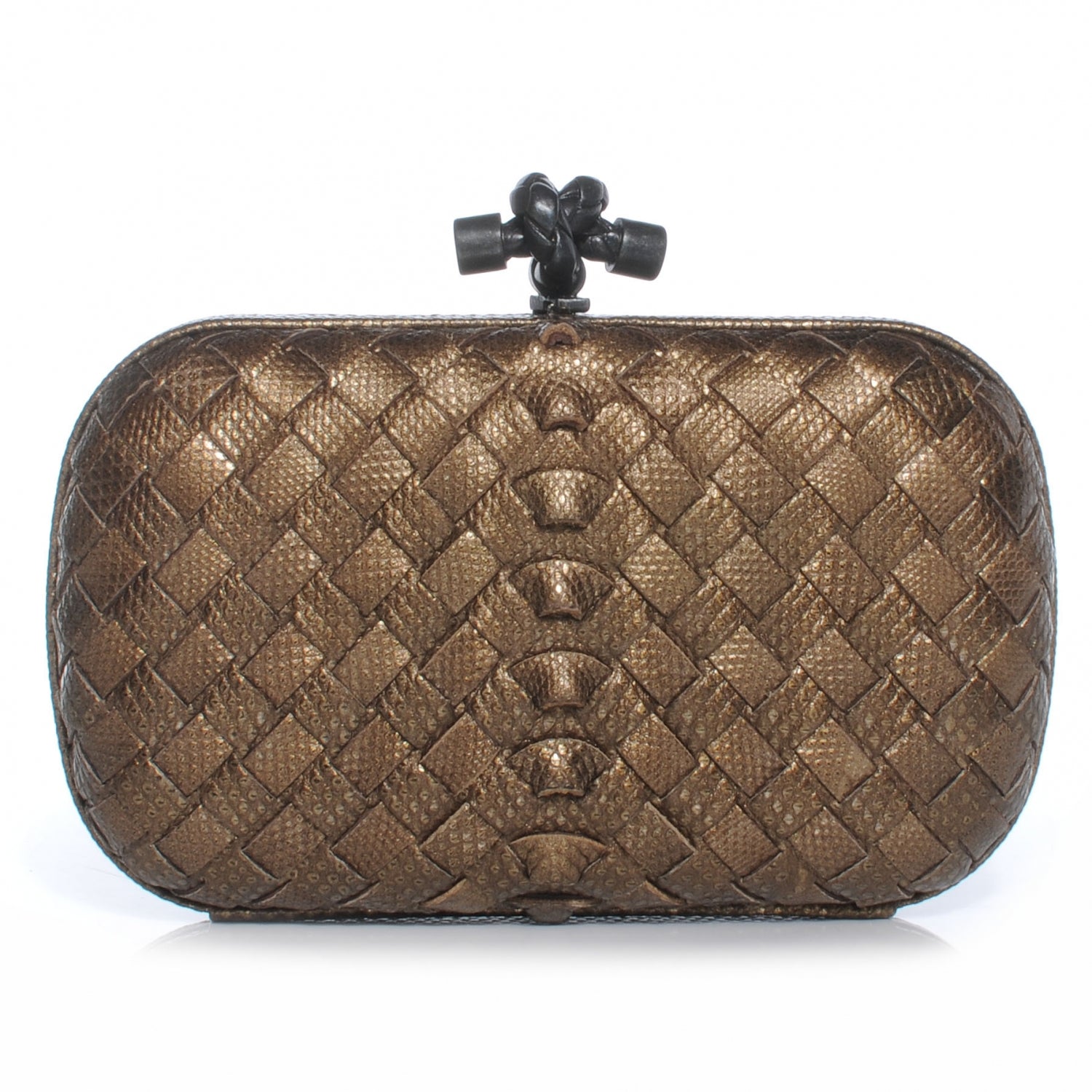 Bottega Veneta Woven Karung Knot Clutch 1 of 7
