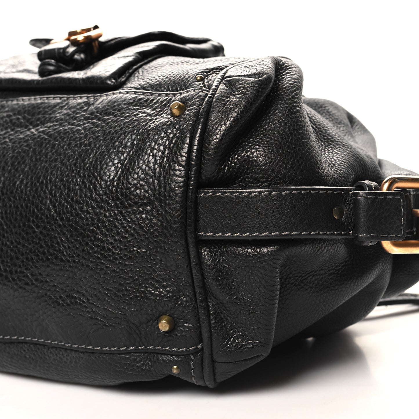 Calfskin Paddington Front Pocket Tote Black